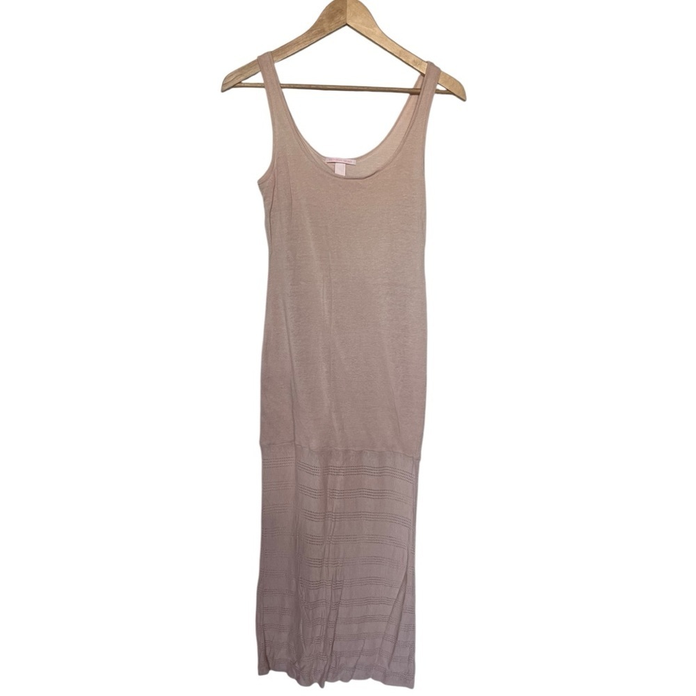 Victoria’s Secret Beachy Maxi Linen Blend Crochet Dress – Blush, Size Small/P